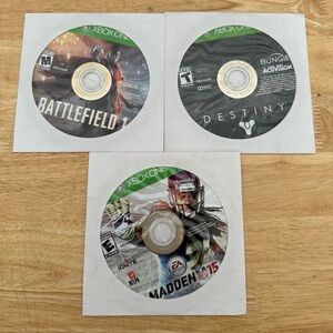 Xbox One 3 Game Bundle Battlefield 1, Destiny And Madden NFL 15 Game Discs Only